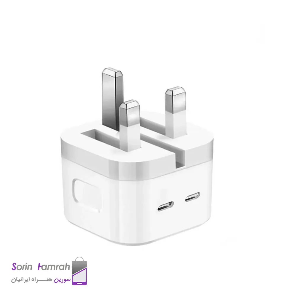 اداپتور شارژر اپل مدل اصلی(35W USB-C+C power Adapter)