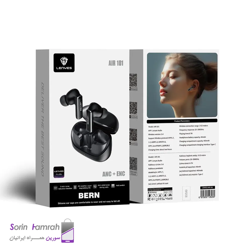 هندزفری بی سیم لنیس مدل Lenyes Air 101 ANC TWS In-Ear