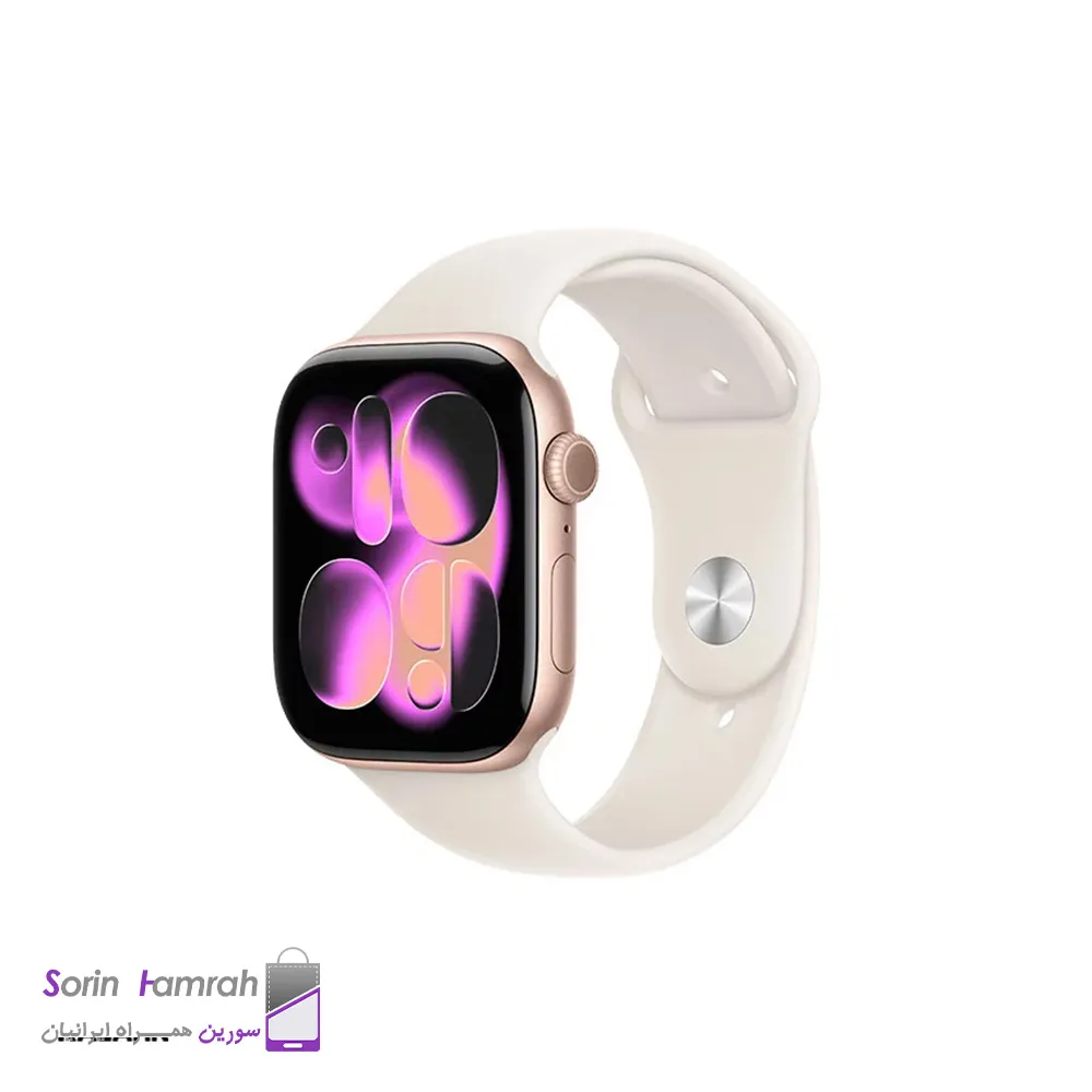 اپل واچ سری 11 مدل 42mm بدنه آلومینیوم با بند سیلیکونی